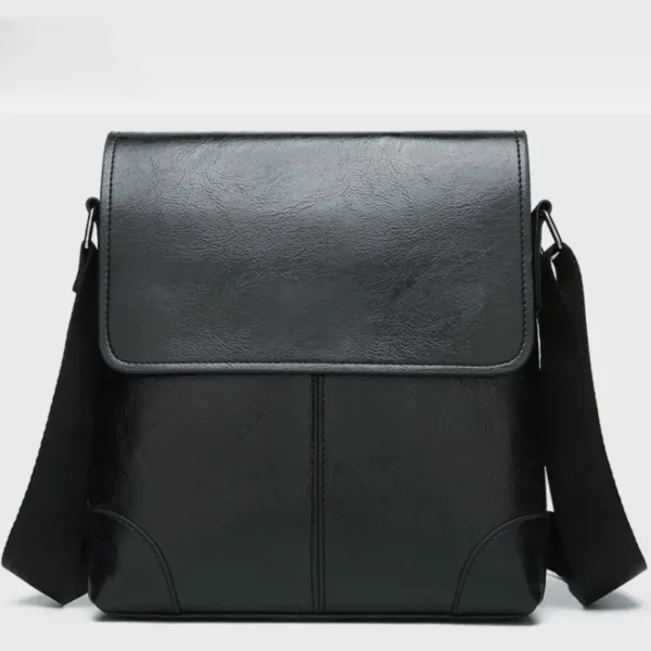 Faux Leather Crossbody Messenger Bag