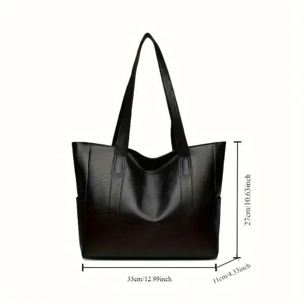 Faux Leather Tote Bag - Image 2