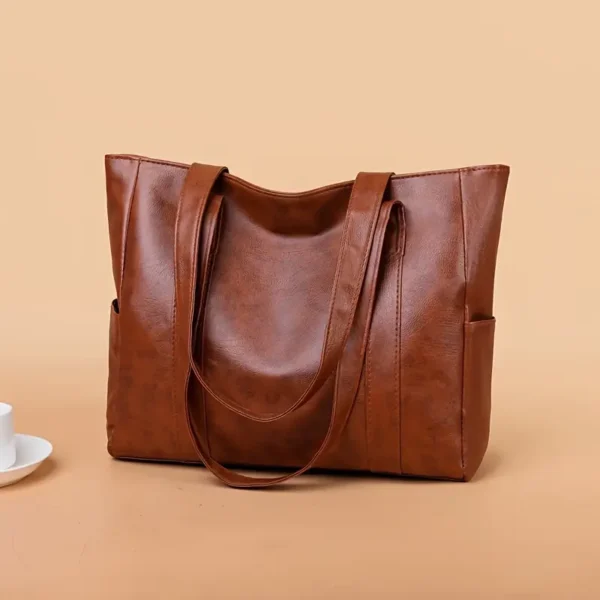 Faux Leather Tote Bag